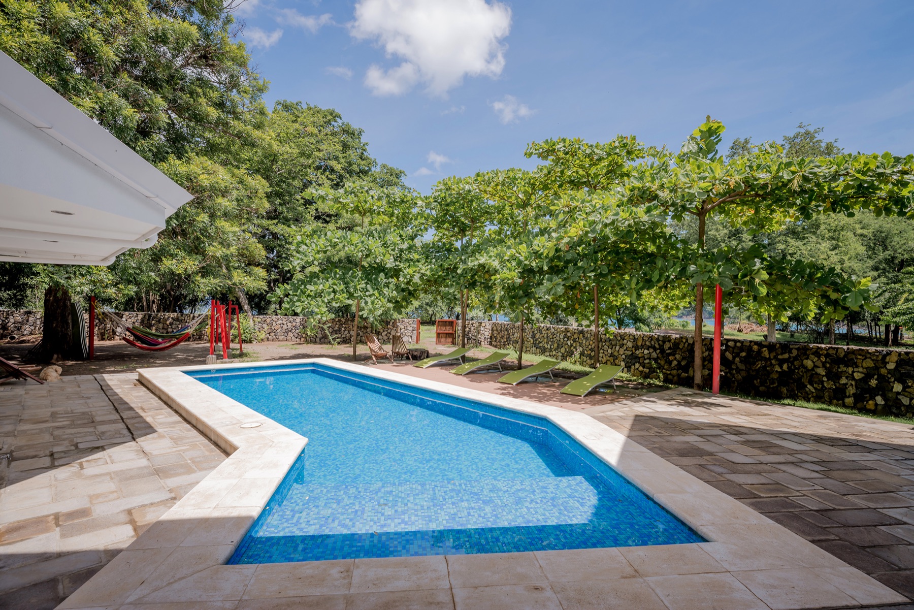 Pool with tropical gardens