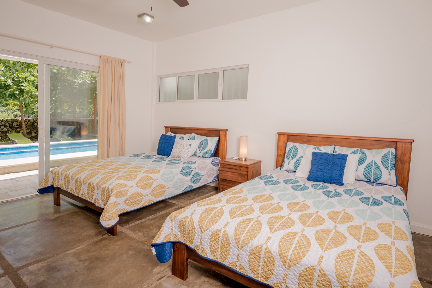 Poolside bedroom