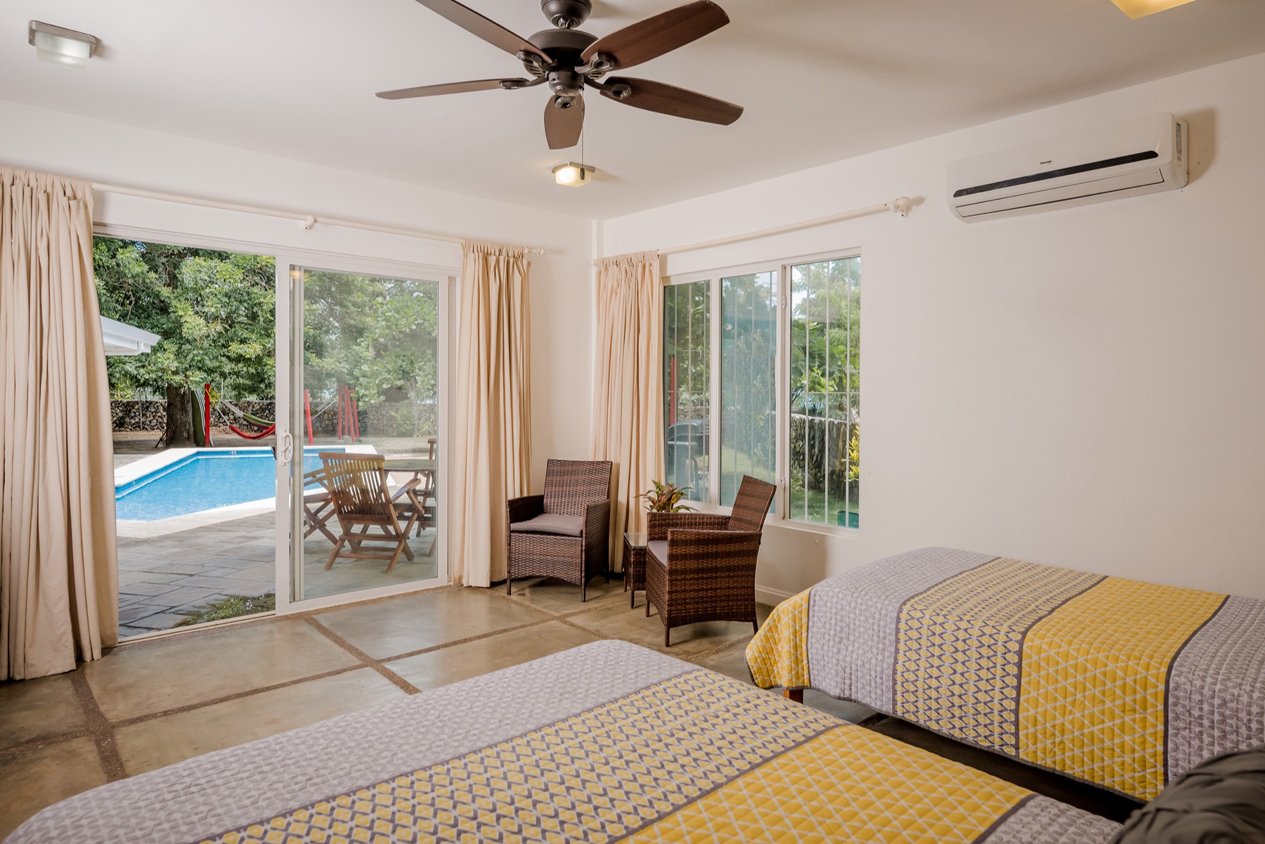 Bedroom facing the terrace